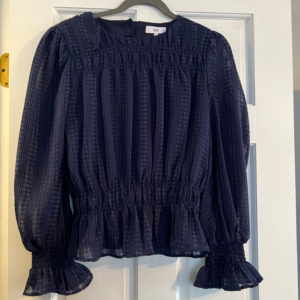NSR Peplum Long Sleeve Blouse